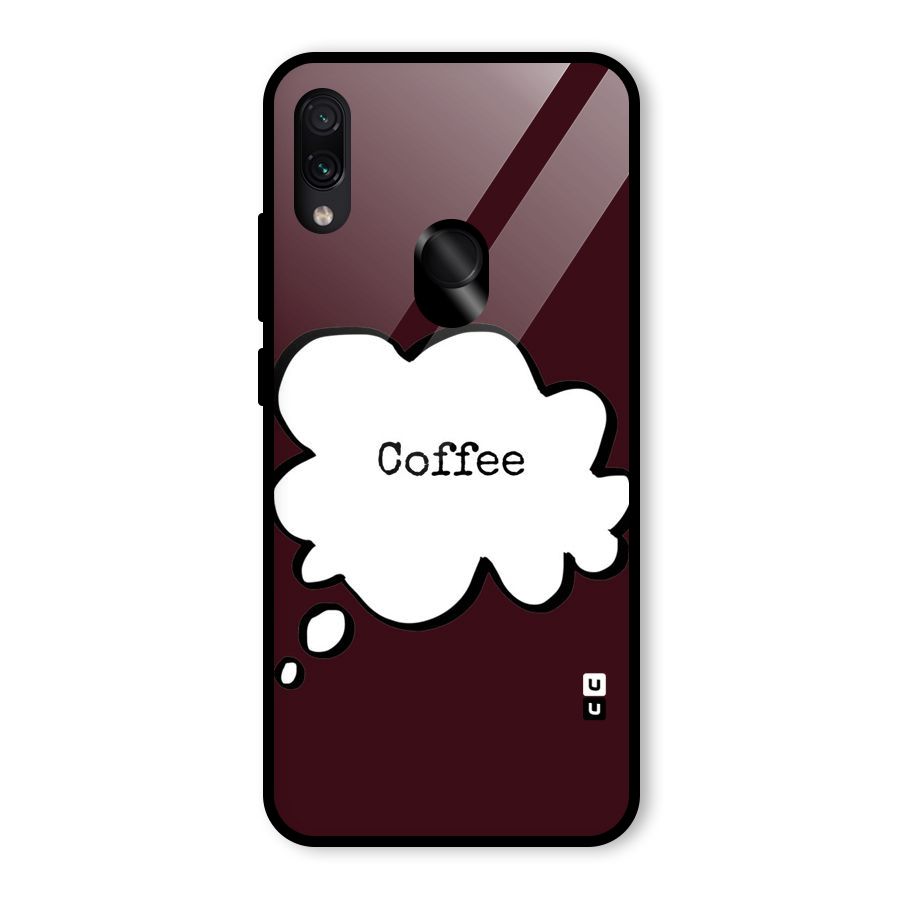 Coffee Bubble Glass Back Case for Redmi Note 7S