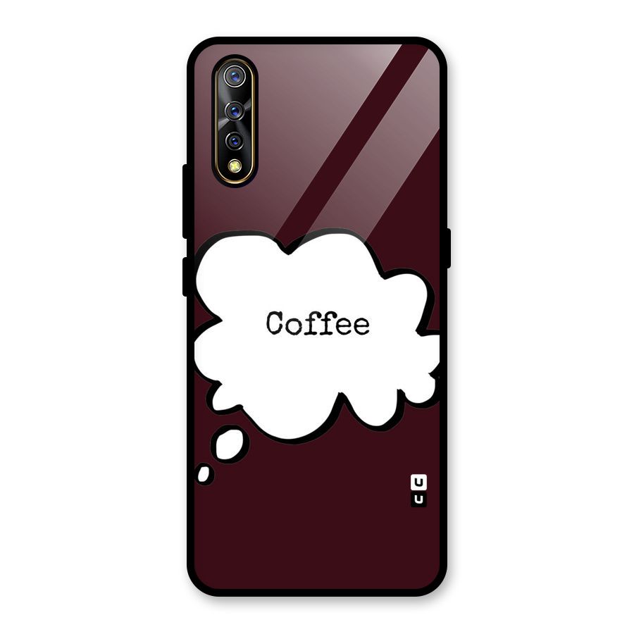 Coffee Bubble Glass Back Case for Vivo S1