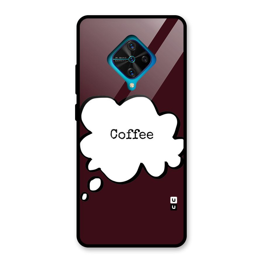 Coffee Bubble Glass Back Case for Vivo S1 Pro