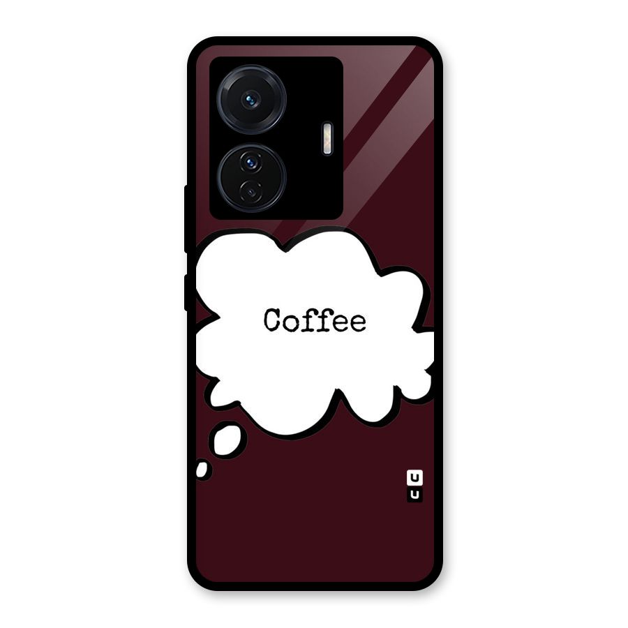 Coffee Bubble Glass Back Case for Vivo T1 Pro
