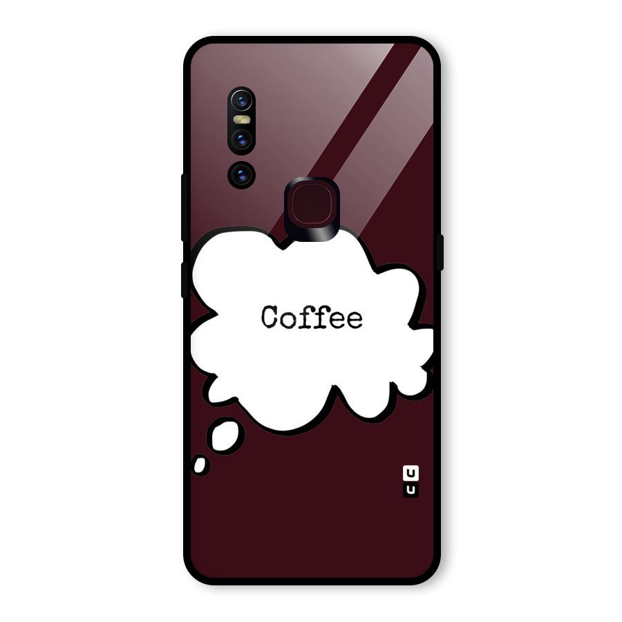 Coffee Bubble Glass Back Case for Vivo V15