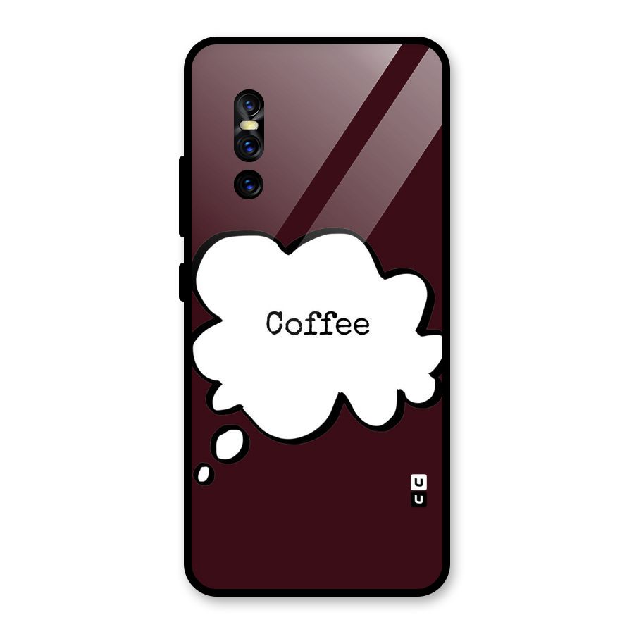 Coffee Bubble Glass Back Case for Vivo V15 Pro