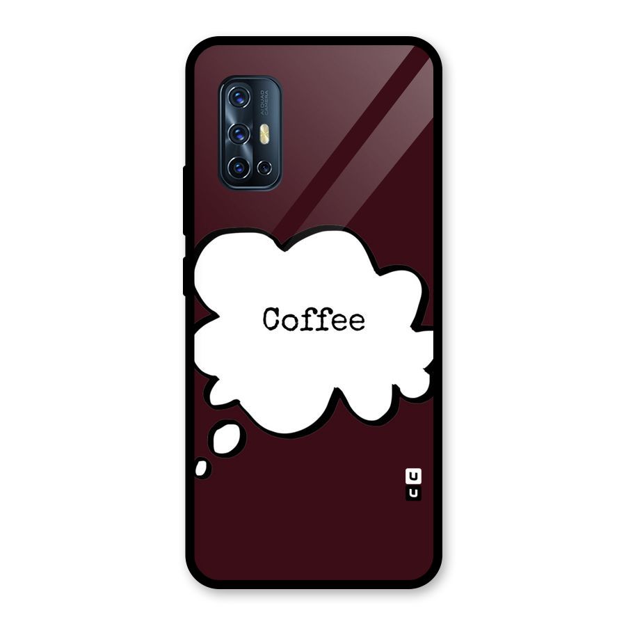 Coffee Bubble Glass Back Case for Vivo V17