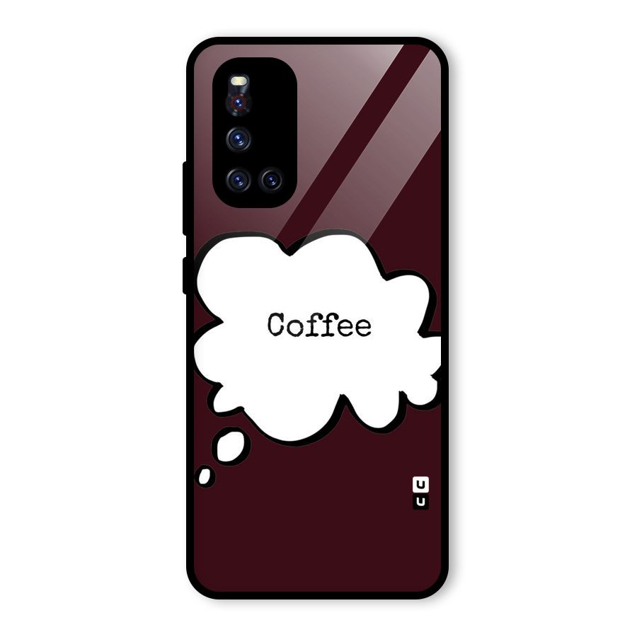 Coffee Bubble Glass Back Case for Vivo V19