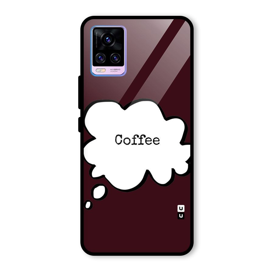 Coffee Bubble Glass Back Case for Vivo V20 Pro
