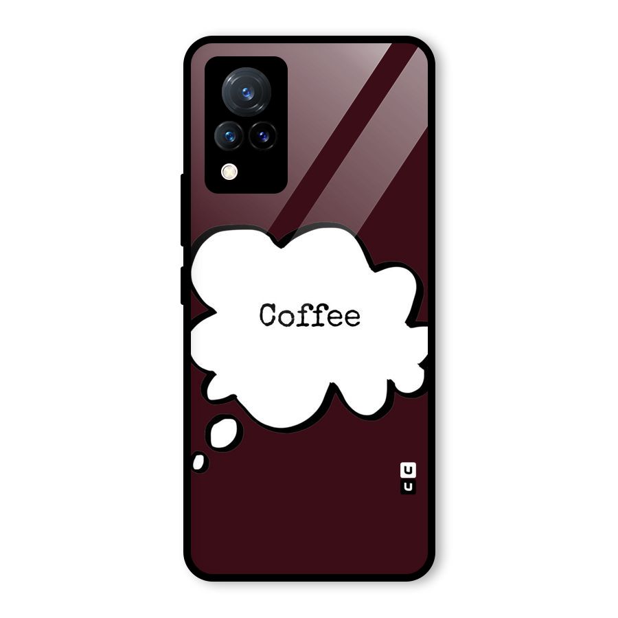 Coffee Bubble Glass Back Case for Vivo V21 5G