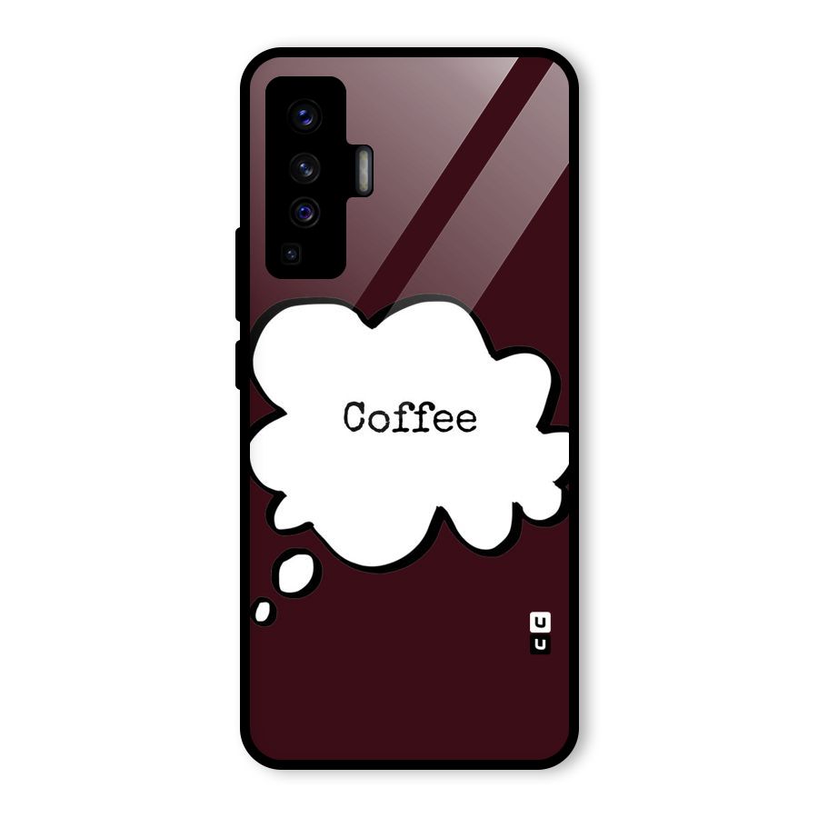 Coffee Bubble Glass Back Case for Vivo X50
