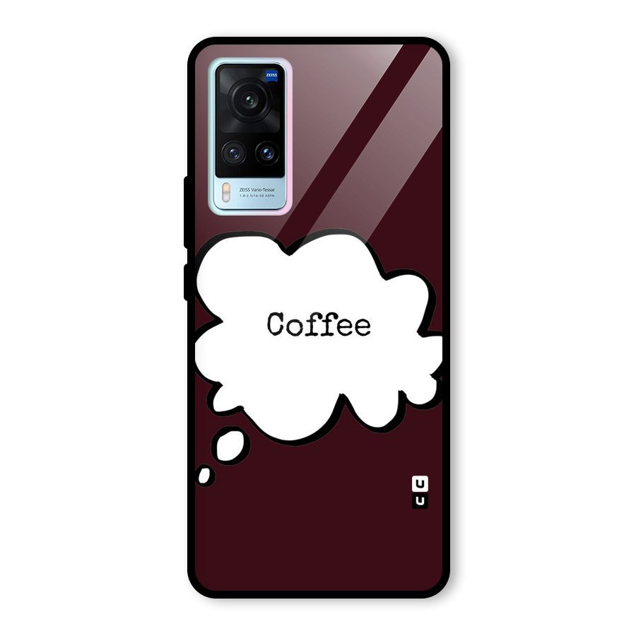 Coffee Bubble Glass Back Case for Vivo X60