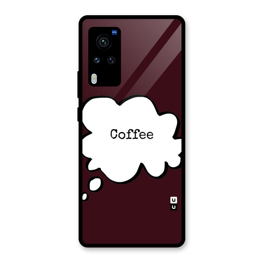 Coffee Bubble Glass Back Case for Vivo X60 Pro