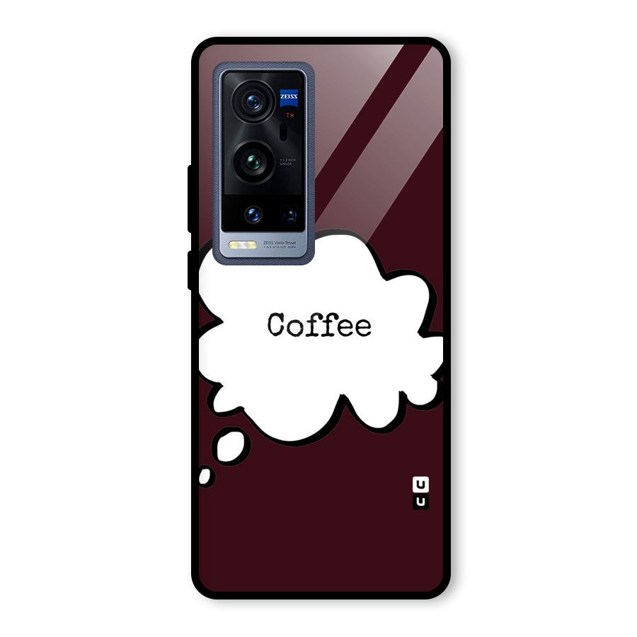 Coffee Bubble Glass Back Case for Vivo X60 Pro Plus