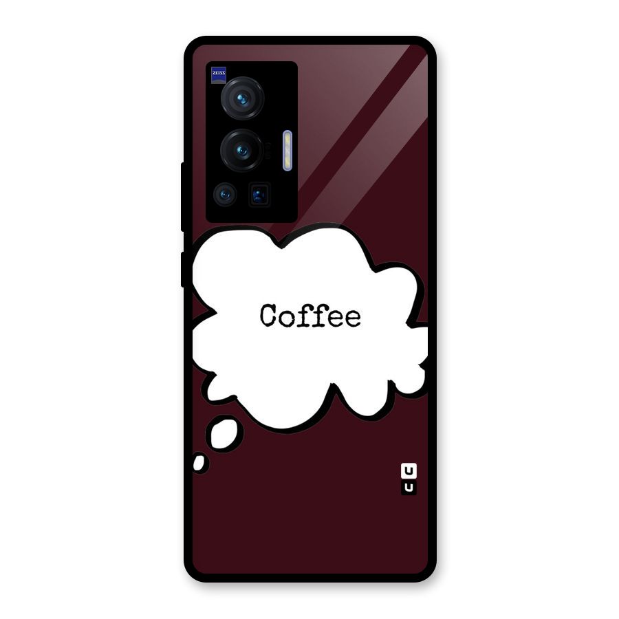 Coffee Bubble Glass Back Case for Vivo X70 Pro