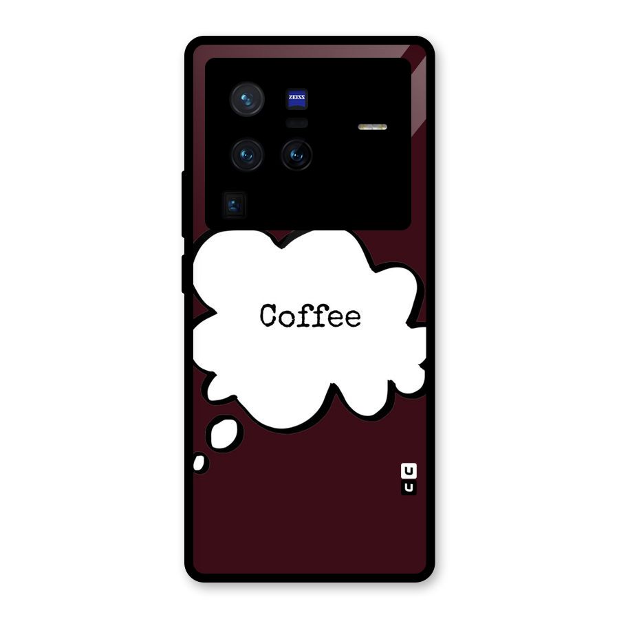 Coffee Bubble Glass Back Case for Vivo X80 Pro