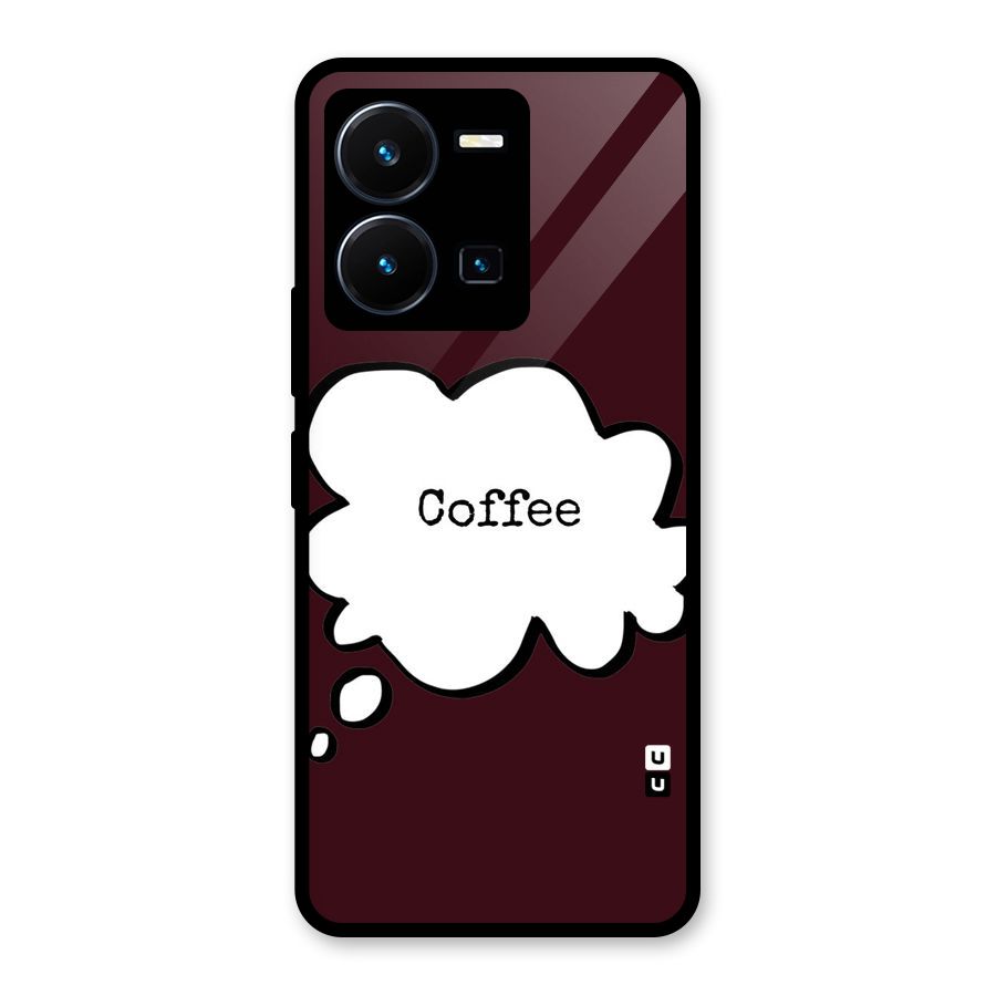 Coffee Bubble Glass Back Case for Vivo Y35