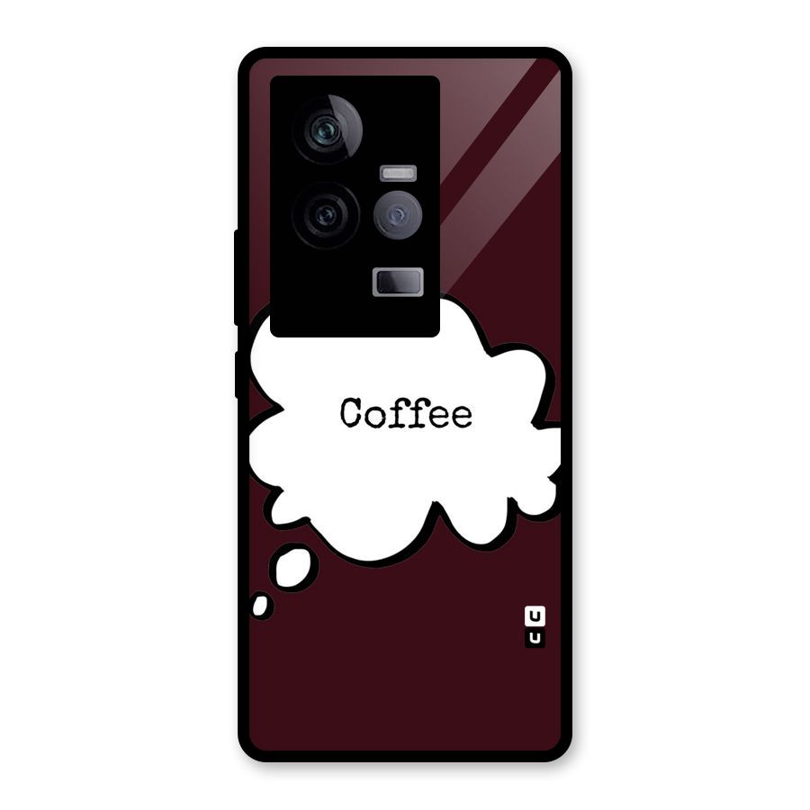 Coffee Bubble Glass Back Case for Vivo iQOO 11 5G