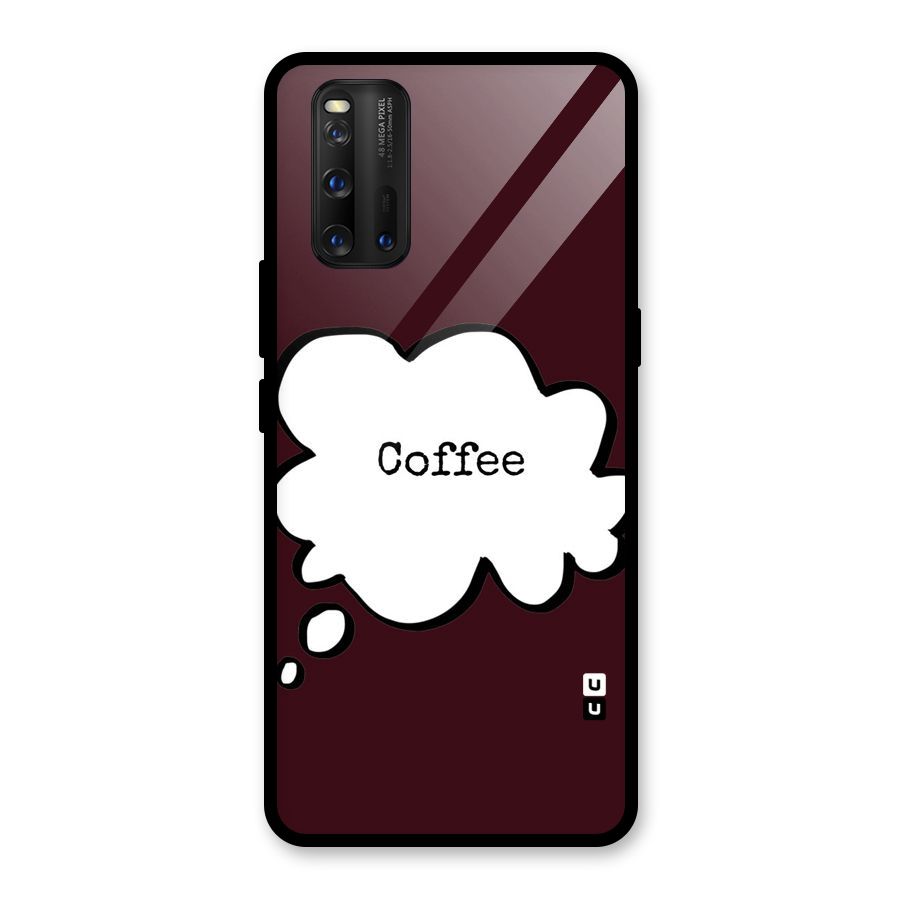 Coffee Bubble Glass Back Case for Vivo iQOO 3