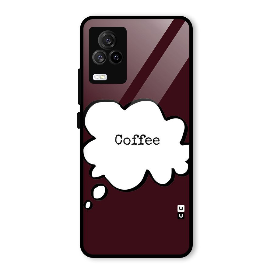 Coffee Bubble Glass Back Case for Vivo iQOO 7 Legend 5G