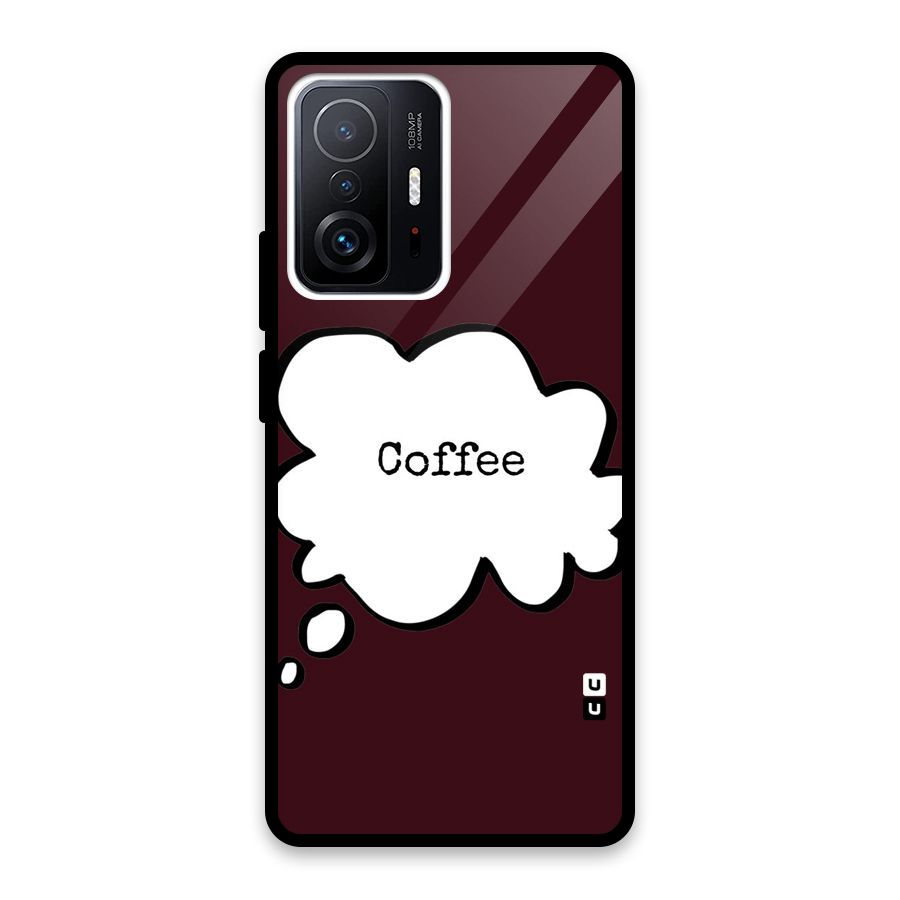 Coffee Bubble Glass Back Case for Xiaomi 11T Pro