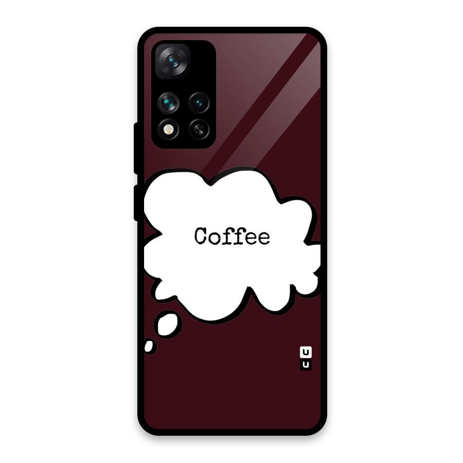 Coffee Bubble Glass Back Case for Xiaomi 11i HyperCharge 5G