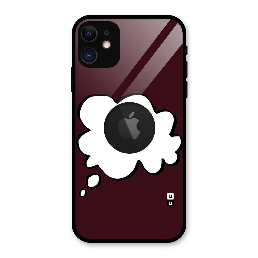 Coffee Bubble Glass Back Case for iPhone 11 Logo Cut