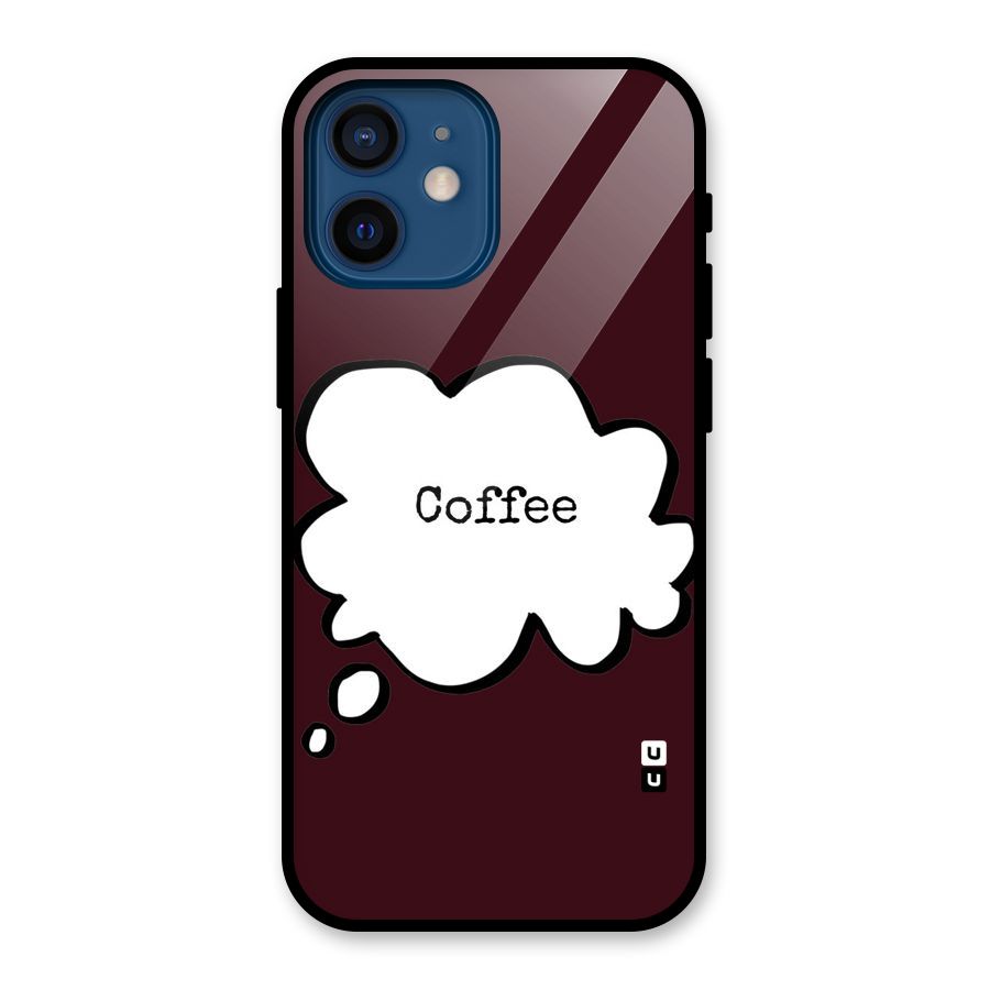 Coffee Bubble Glass Back Case for iPhone 12 Mini