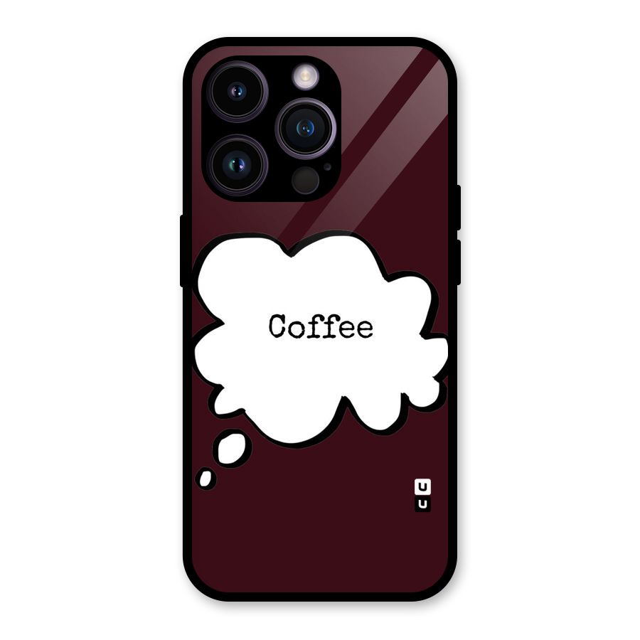 Coffee Bubble Glass Back Case for iPhone 14 Pro