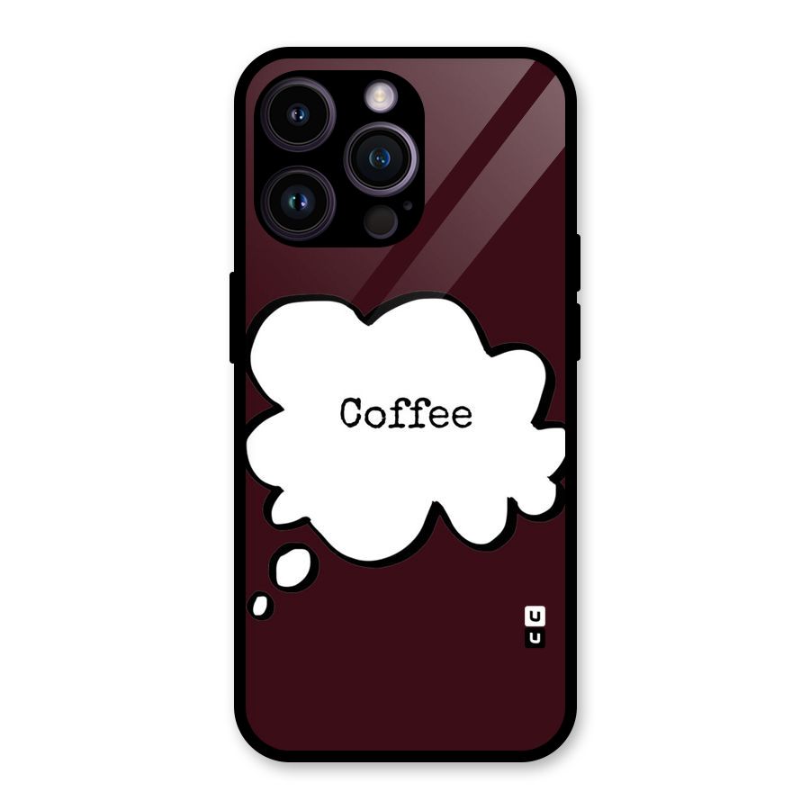 Coffee Bubble Glass Back Case for iPhone 14 Pro Max