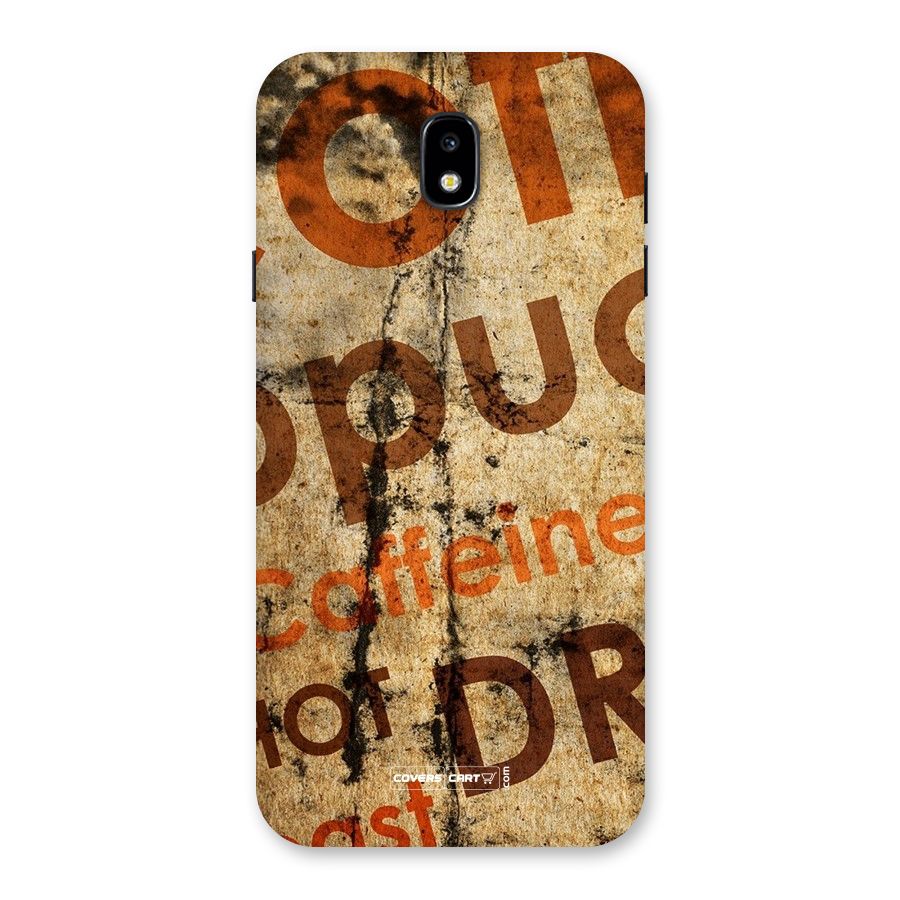 Coffee Caffeine Back Case for Galaxy J7 Pro