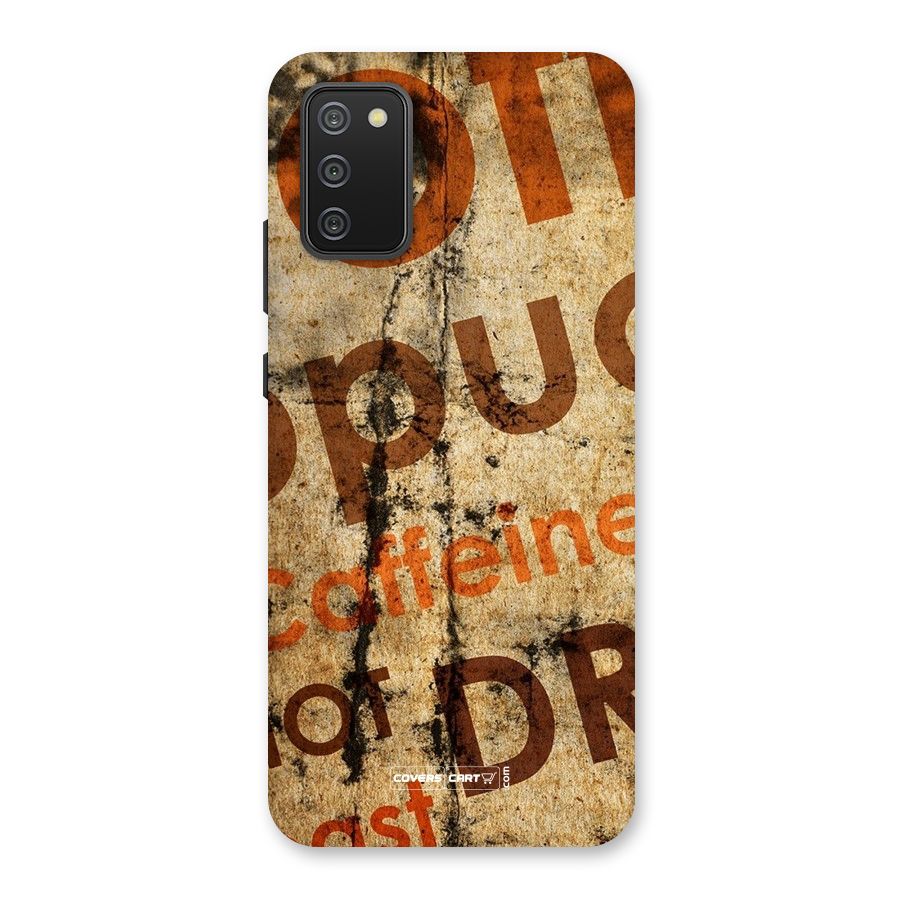 Coffee Caffeine Back Case for Galaxy M02s
