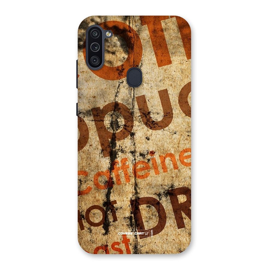 Coffee Caffeine Back Case for Galaxy M11