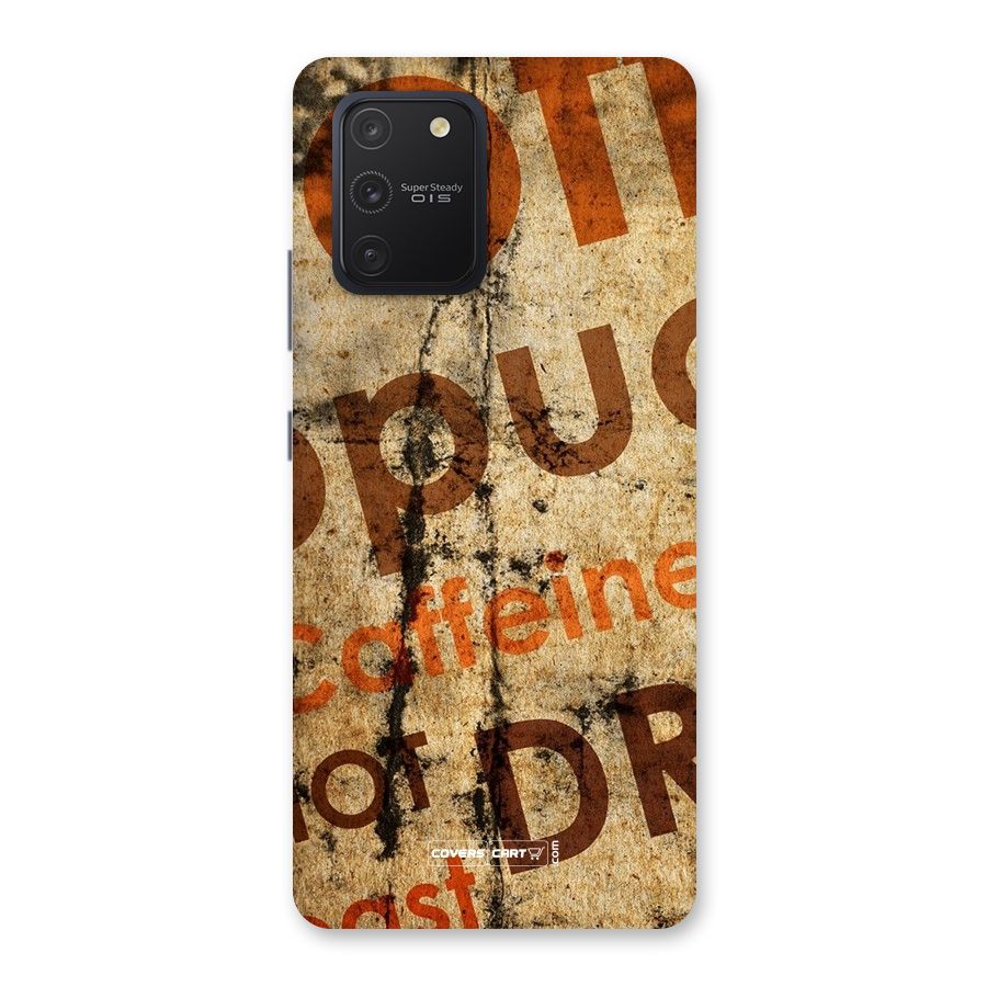 Coffee Caffeine Back Case for Galaxy S10 Lite