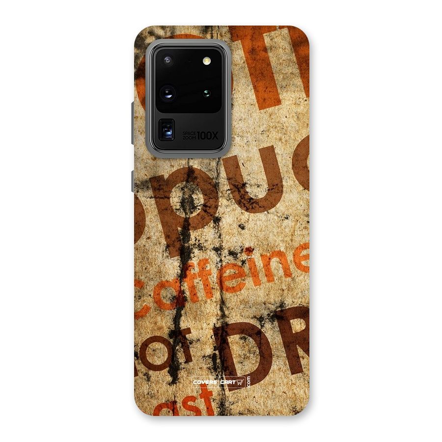Coffee Caffeine Back Case for Galaxy S20 Ultra
