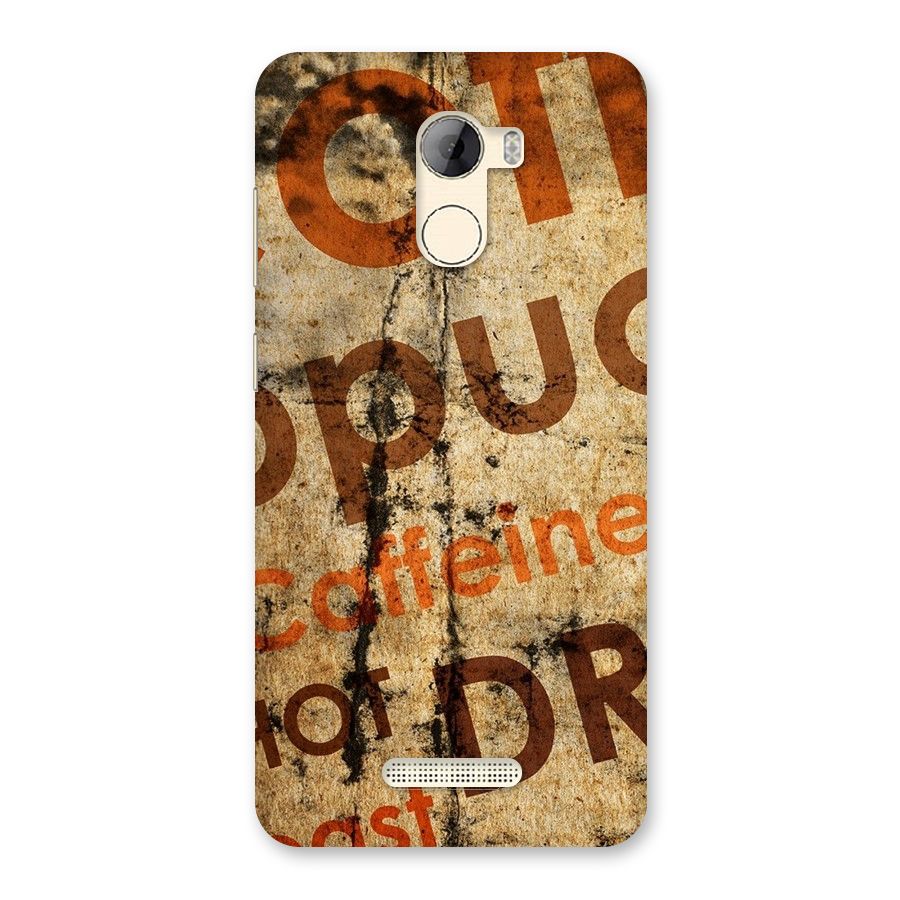 Coffee Caffeine Back Case for Gionee A1 LIte