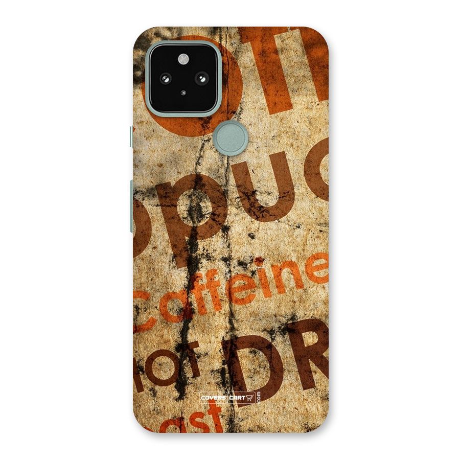 Coffee Caffeine Back Case for Google Pixel 5