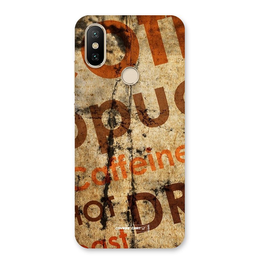 Coffee Caffeine Back Case for Mi A2