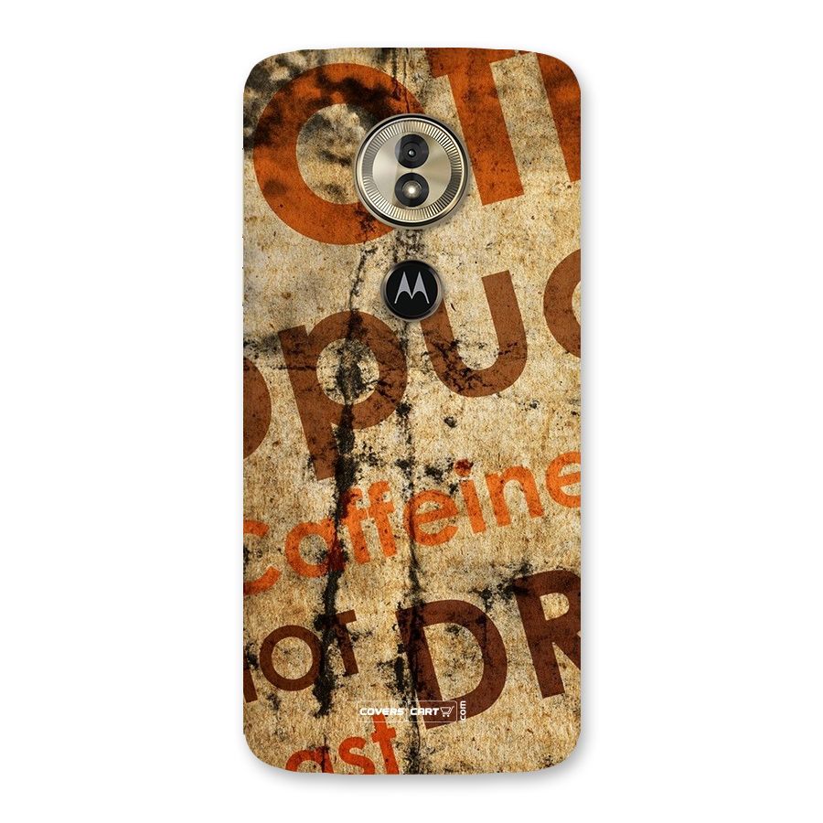 Coffee Caffeine Back Case for Moto G6 Play