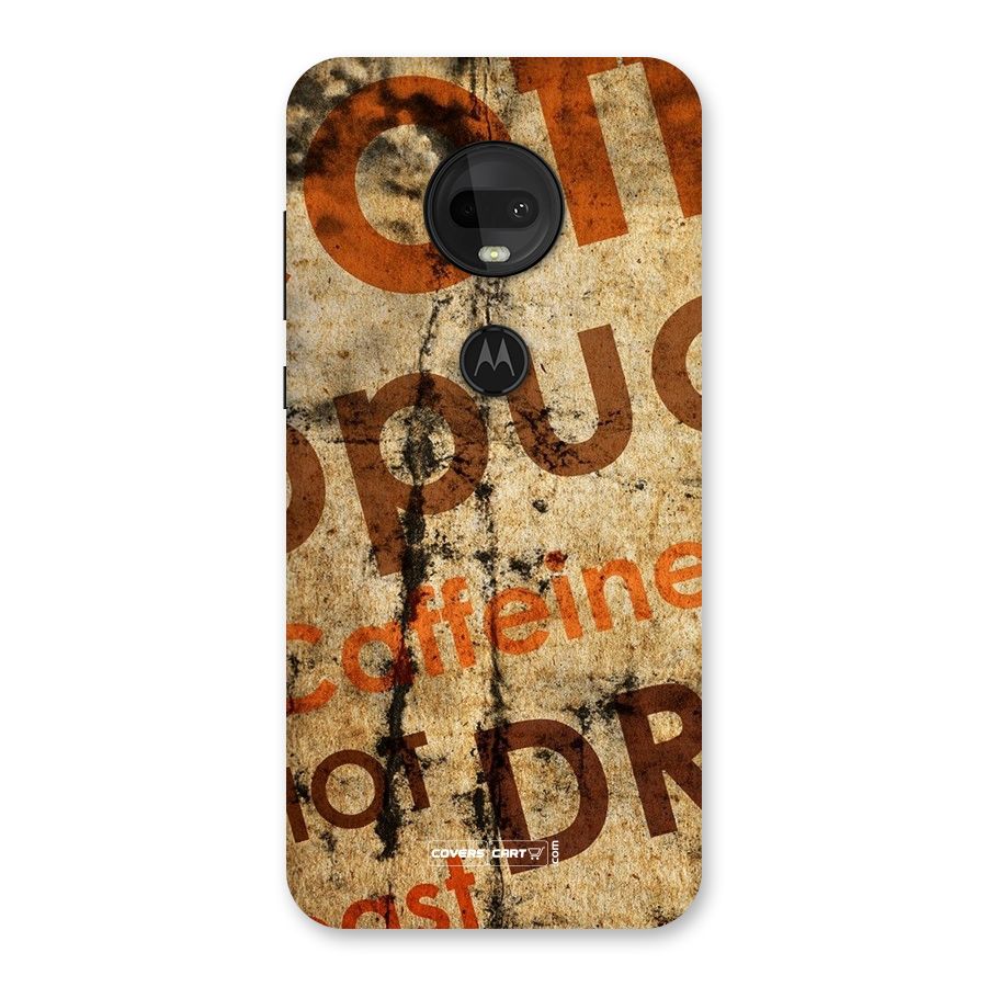 Coffee Caffeine Back Case for Moto G7