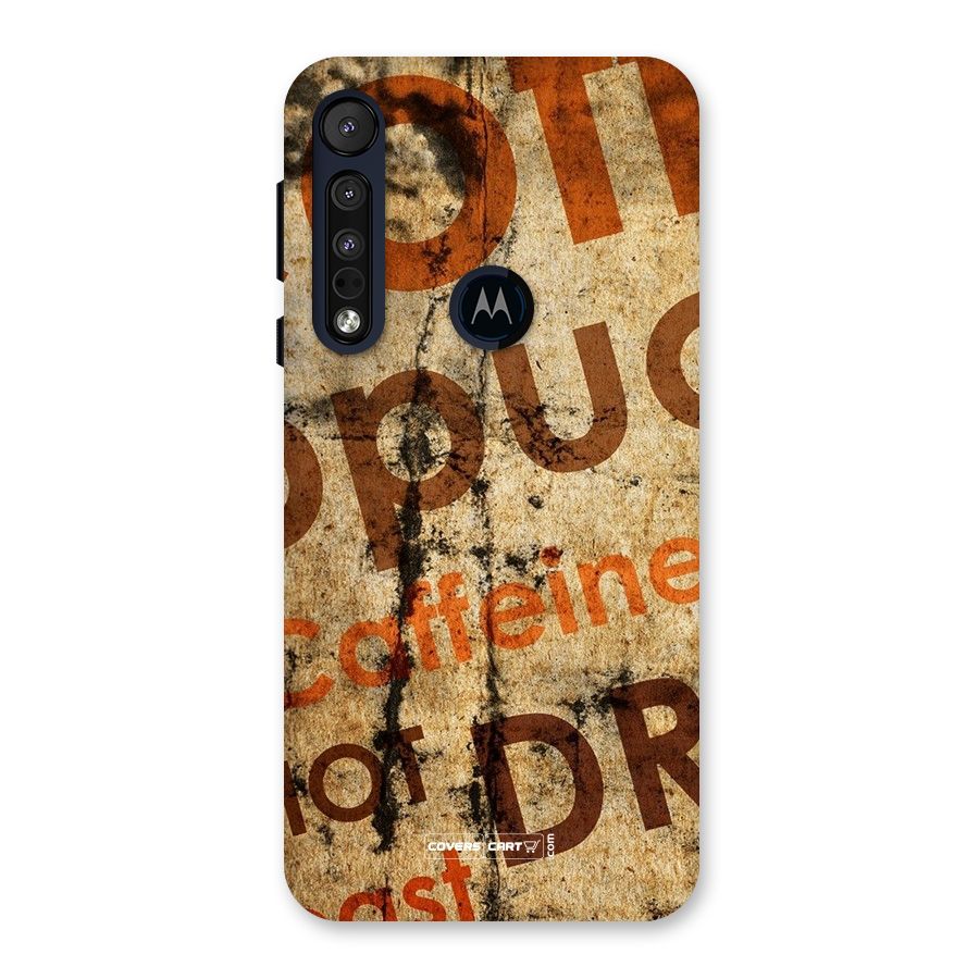 Coffee Caffeine Back Case for Motorola One Macro