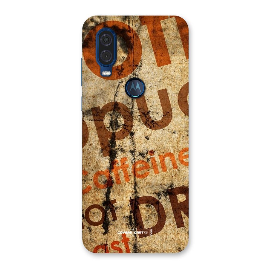 Coffee Caffeine Back Case for Motorola One Vision