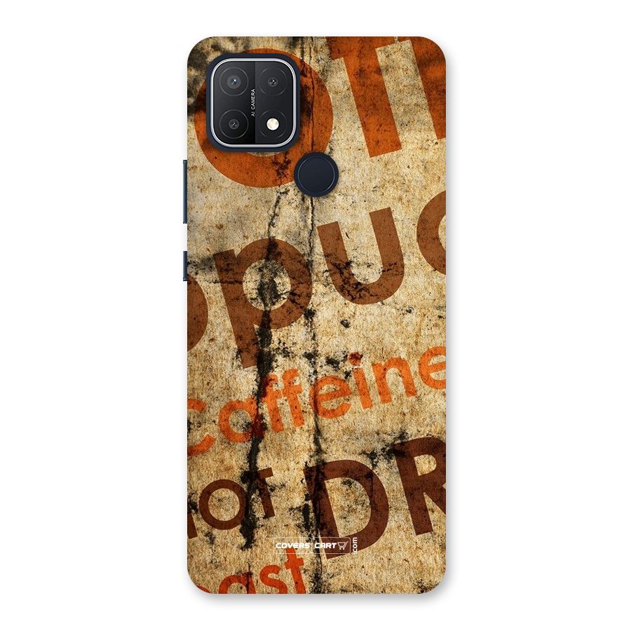 Coffee Caffeine Back Case for Oppo A15