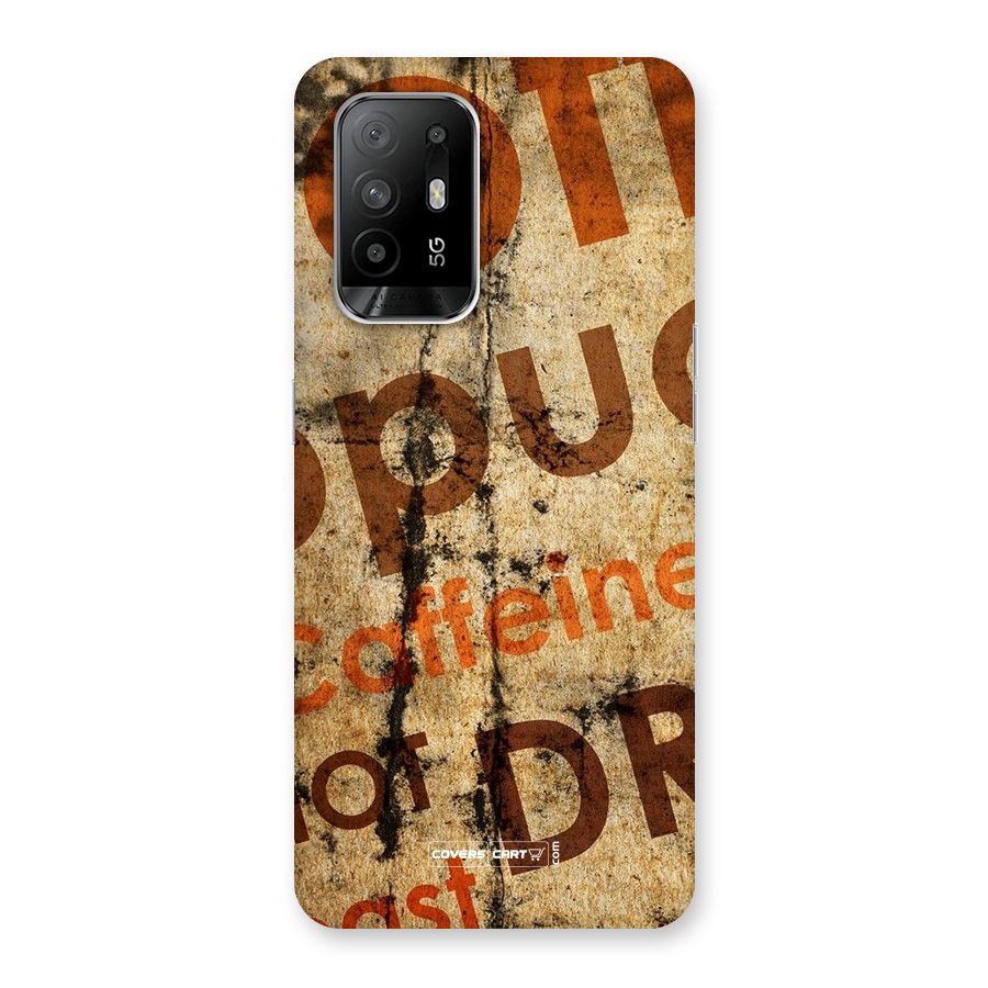 Coffee Caffeine Back Case for Oppo F19 Pro Plus 5G