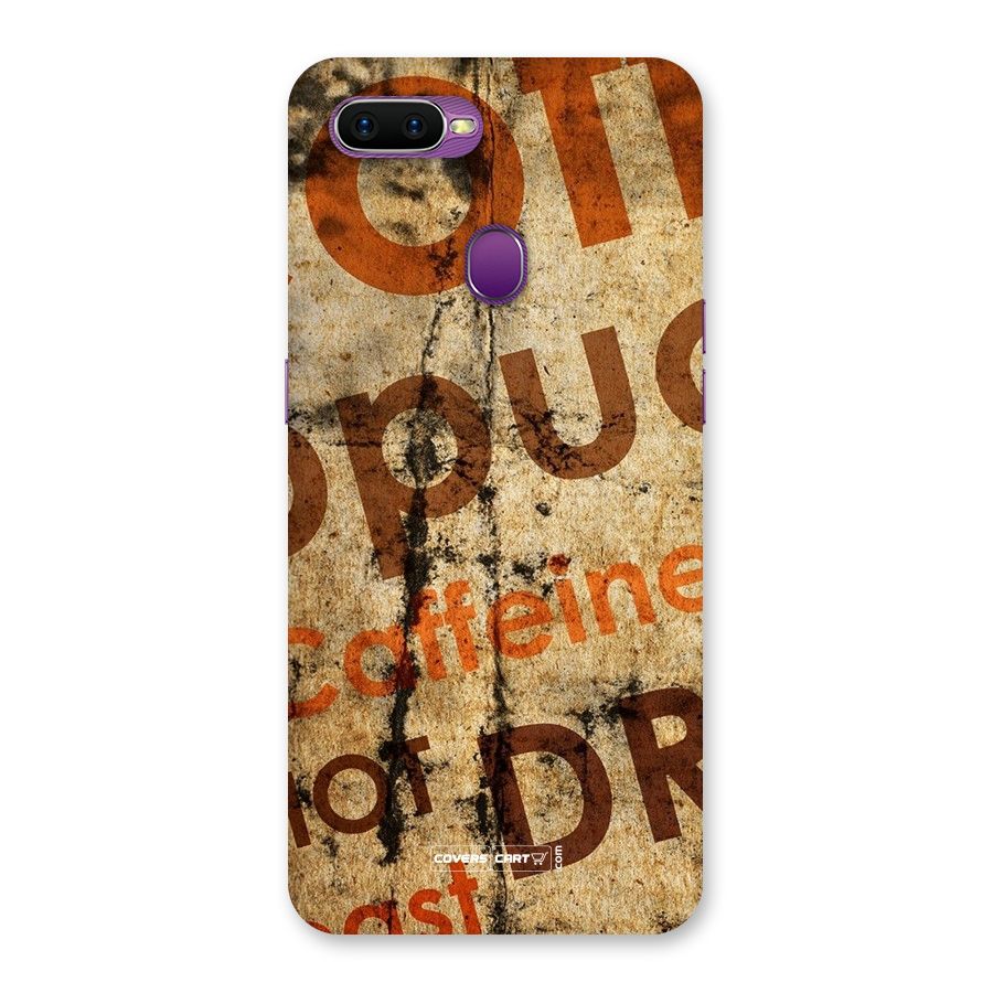 Coffee Caffeine Back Case for Oppo F9