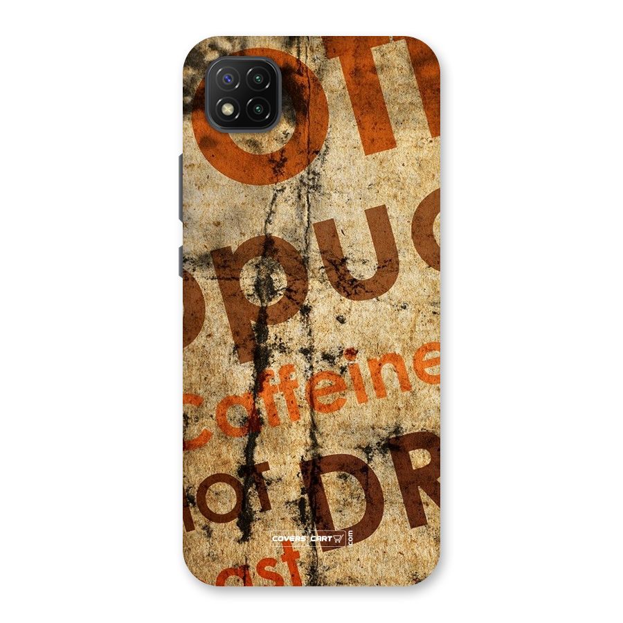 Coffee Caffeine Back Case for Poco C3