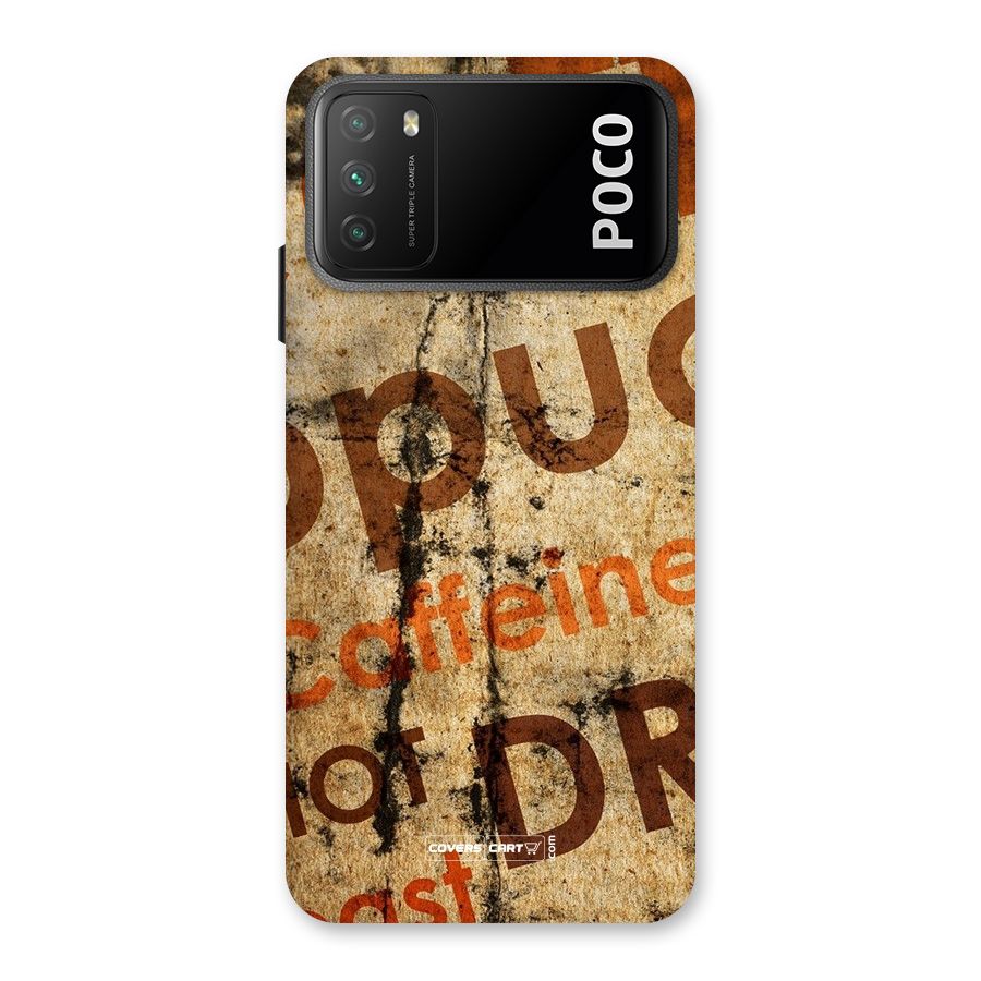 Coffee Caffeine Back Case for Poco M3