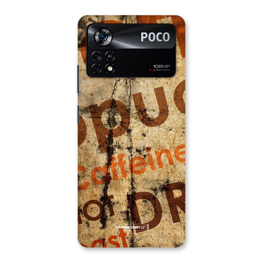 Coffee Caffeine Back Case for Poco X4 Pro 5G