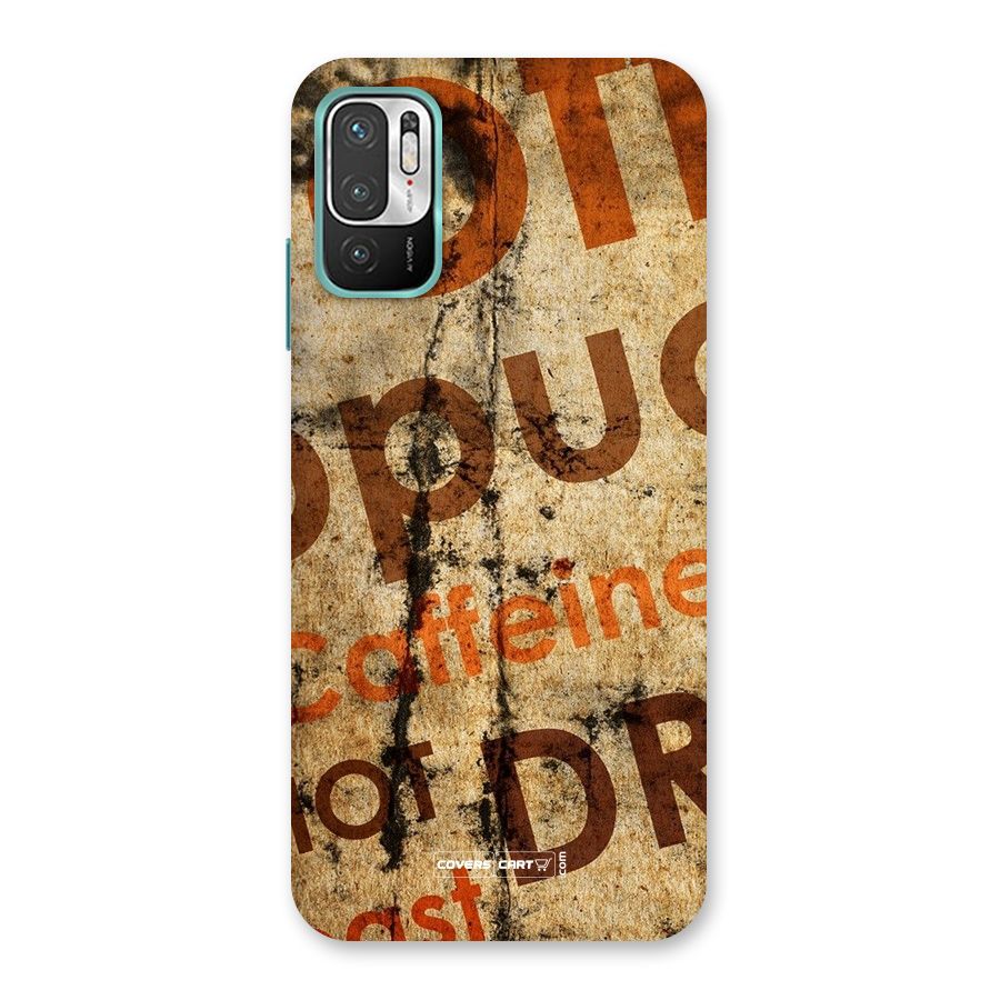 Coffee Caffeine Back Case for Redmi Note 10T 5G