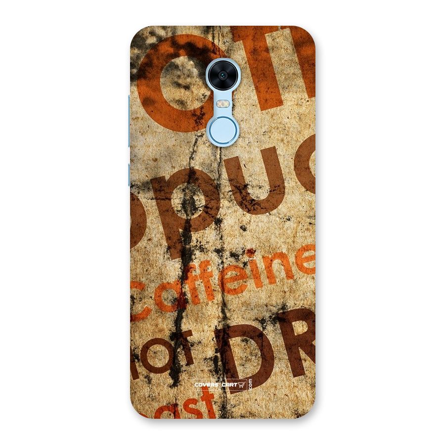 Coffee Caffeine Back Case for Redmi Note 5