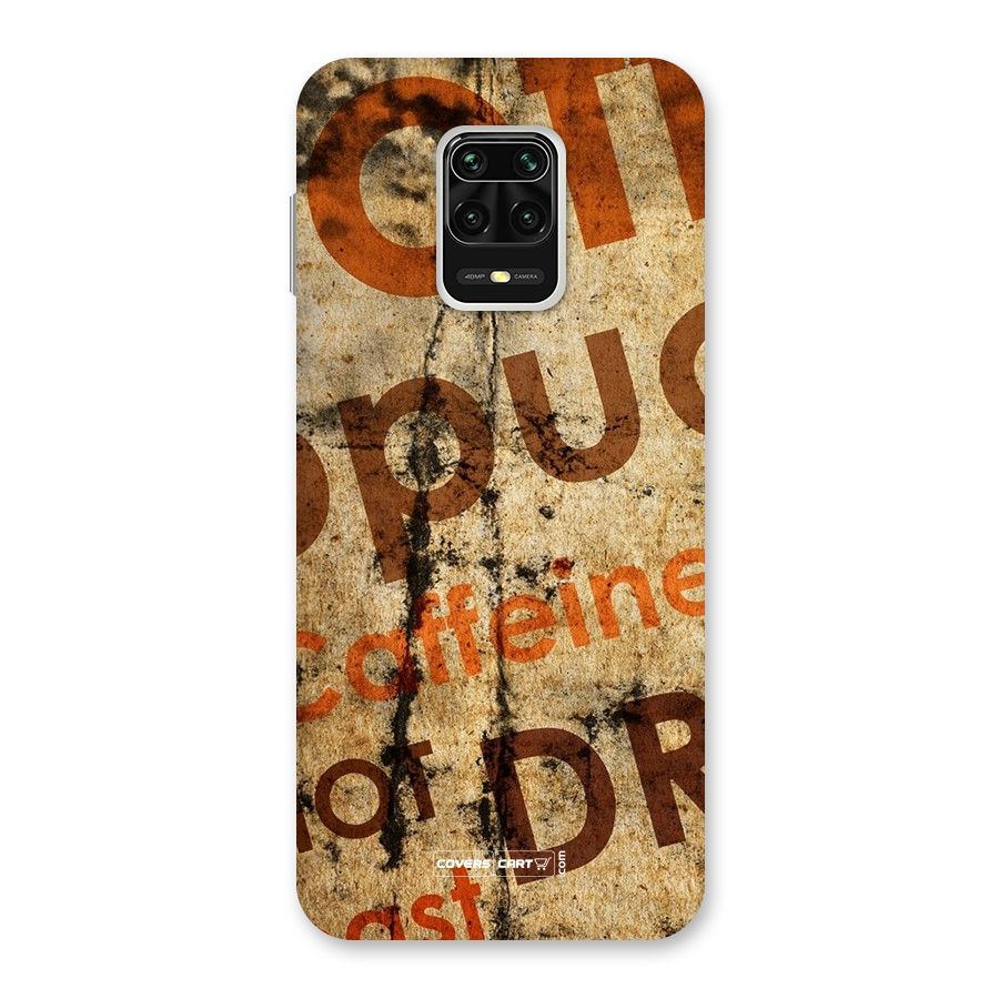Coffee Caffeine Back Case for Redmi Note 9 Pro