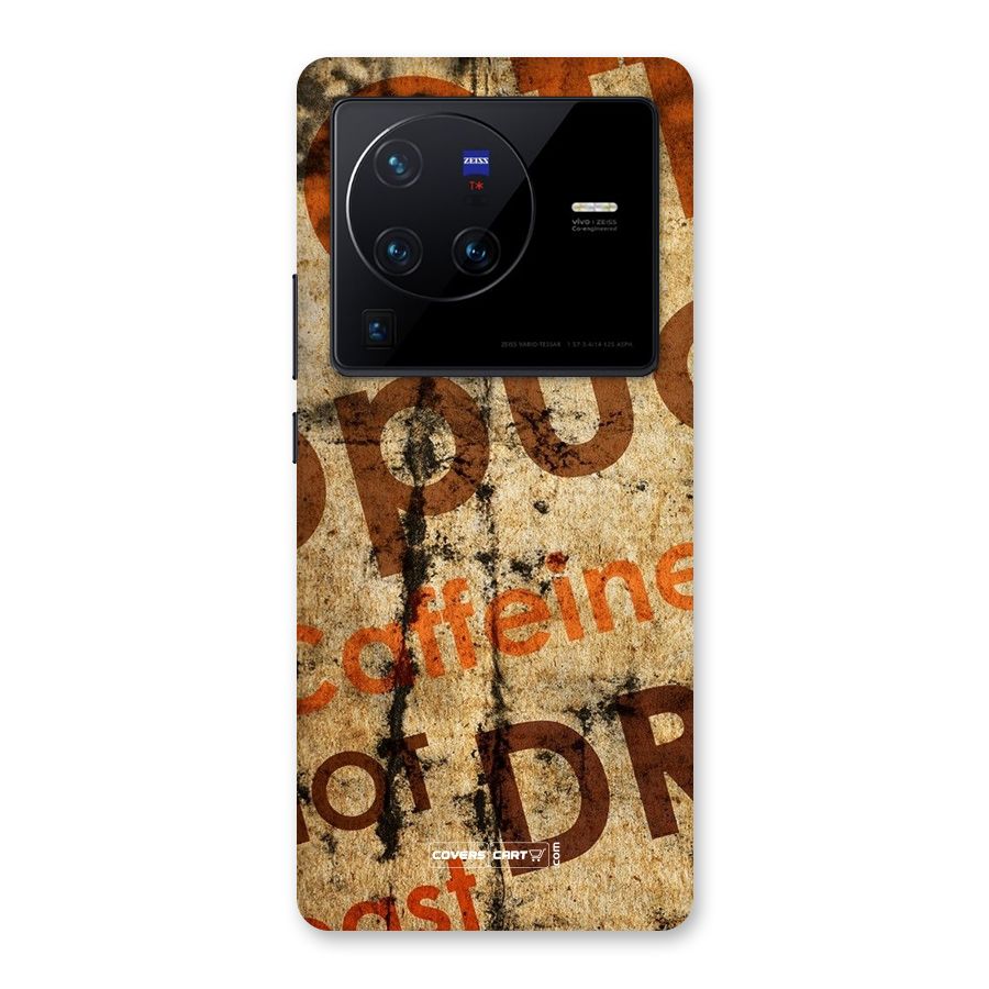 Coffee Caffeine Back Case for Vivo X80 Pro