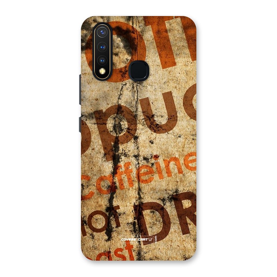 Coffee Caffeine Back Case for Vivo Y19