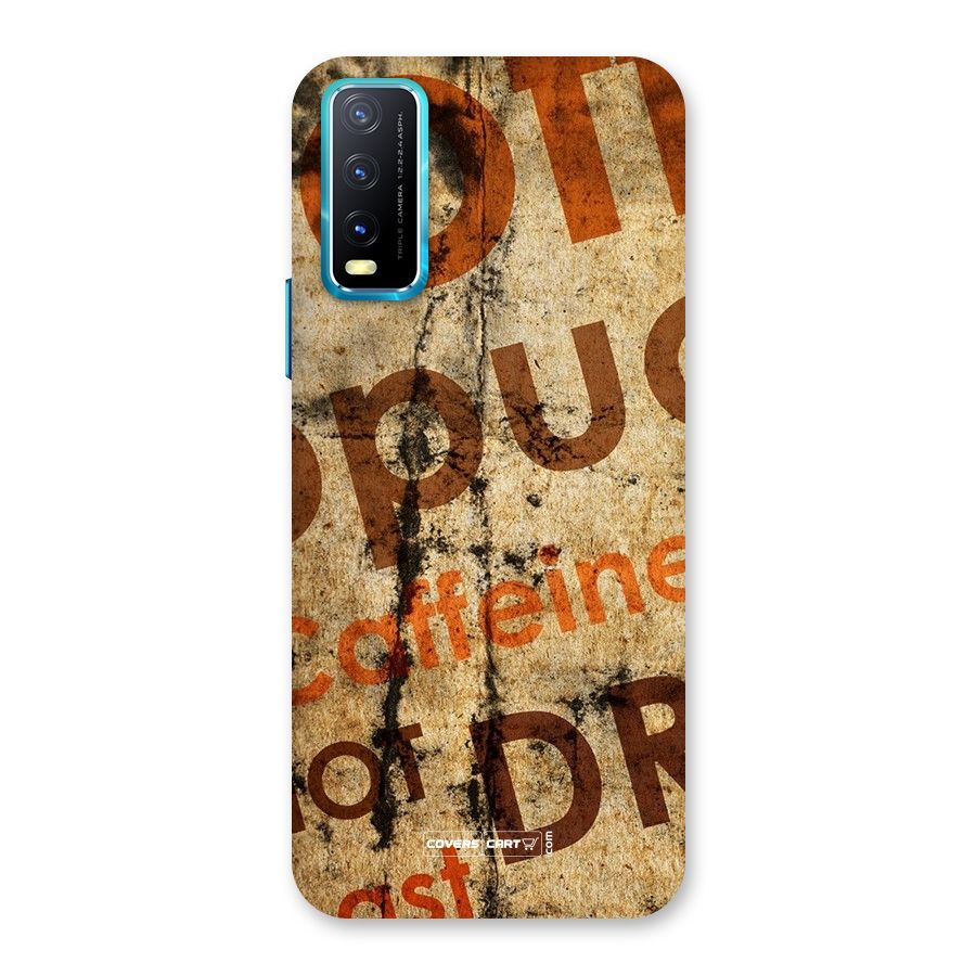 Coffee Caffeine Back Case for Vivo Y20A